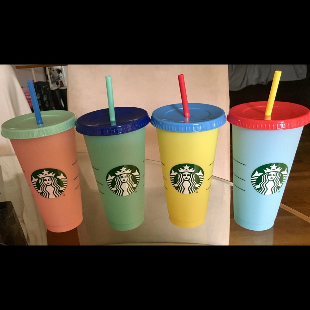 Color Changing Starbucks Cups set of 4